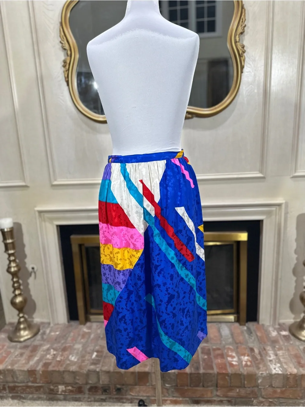 Anne Crimmins UMI‎ Collections Silk Skirt size 14 Vintage Avant Garde Maximalist